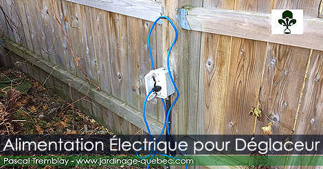 Bassin de jardin - Alimentation électrique pour déglaceur