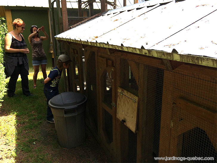 Photos Jardin L'Autre Monde - Serge Tremblay La Baie Québec - Poulailler et Volière au Jardin - Construire Poulailler