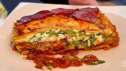 Lasagne maison décadente au bacon et fromage