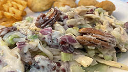 Salade canneberges pacanes et poulet