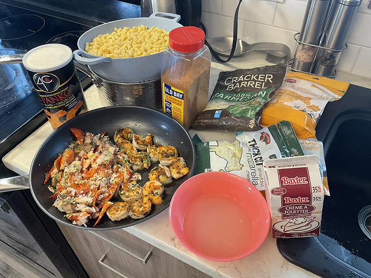 Macaroni au fromage et homard