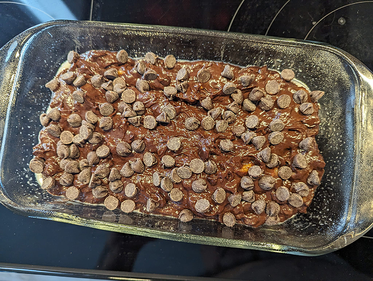 Pain aux bananes et chocolat