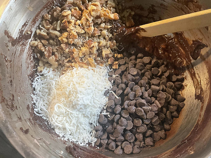 Pain aux bananes et chocolat
