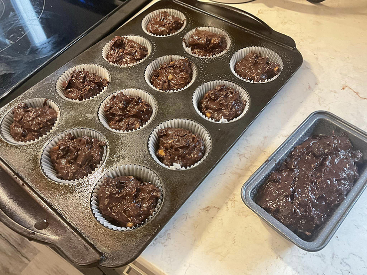 Pain aux bananes et chocolat