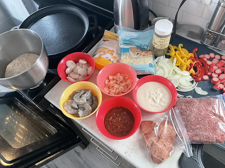 Pizza aux fruits de mer