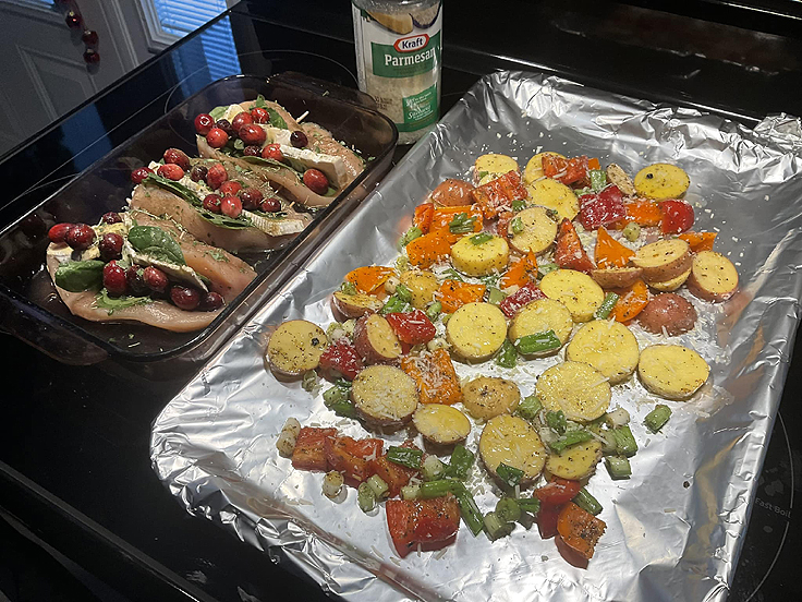 Poitrines de poulet farcies aux canneberges et brie