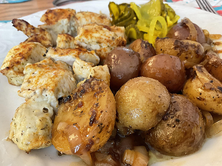 Pommes de terre grelots à la grecque