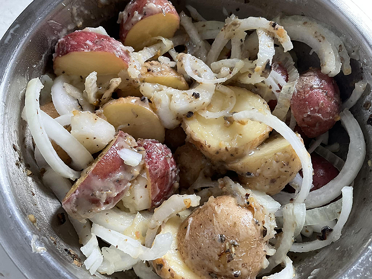 Pommes de terre grelots à la grecque