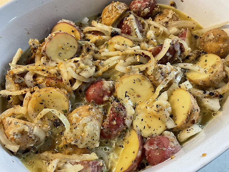 Pommes de terre grelots à la grecque