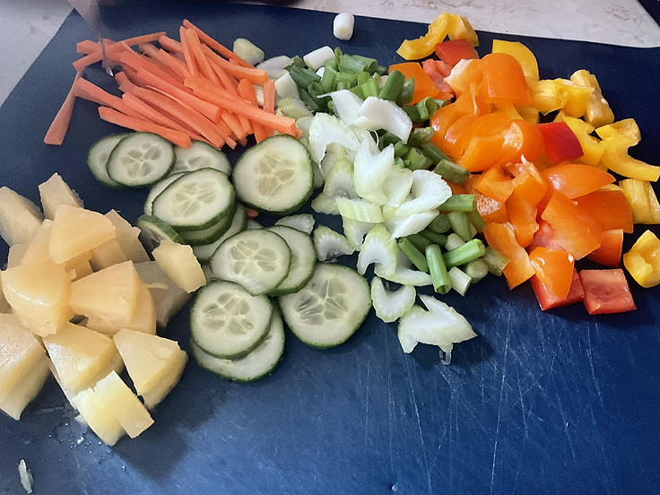 Poulet teriyaki et ananas