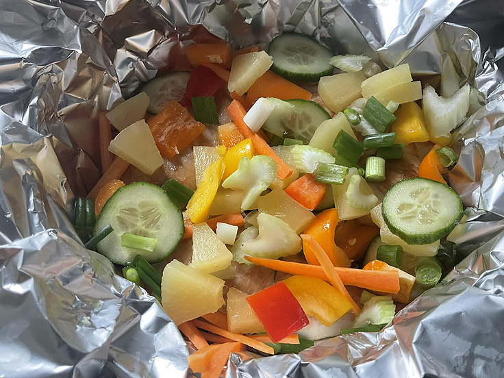 Poulet teriyaki et ananas