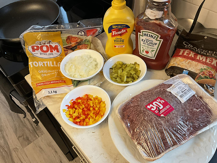 Quesadillas cheeseburger