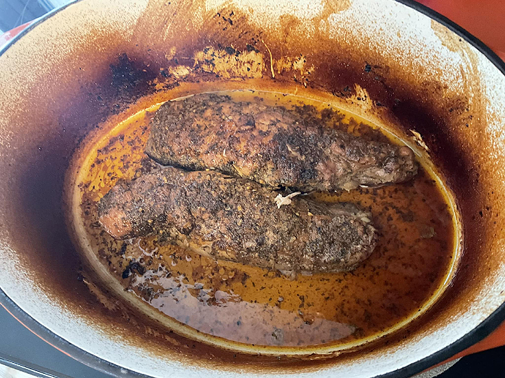 Recette de Rôti de longe de porc dans sa sauce