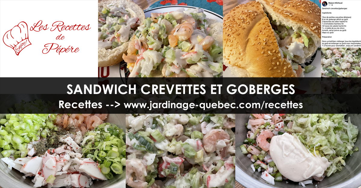 Sandwich aux crevettes et à la goberge