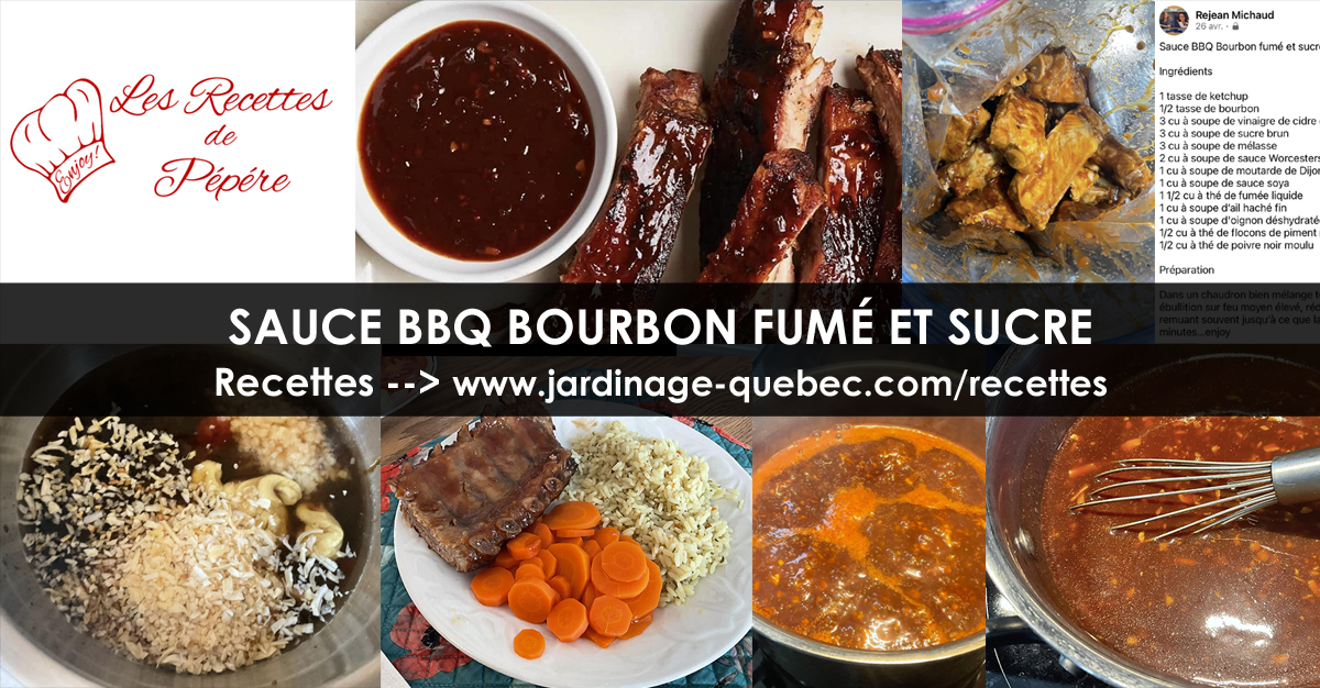 Recette de Sauce BBQ Bourbon fumé et sucre