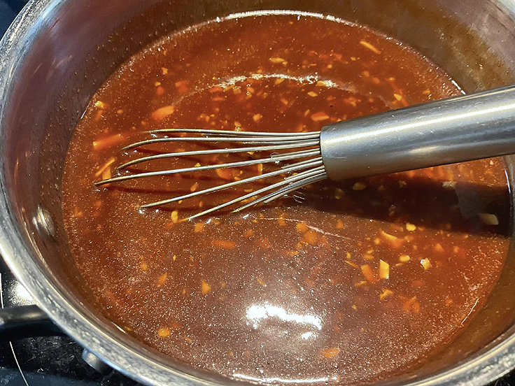 Recette de Sauce BBQ Bourbon fumé et sucre