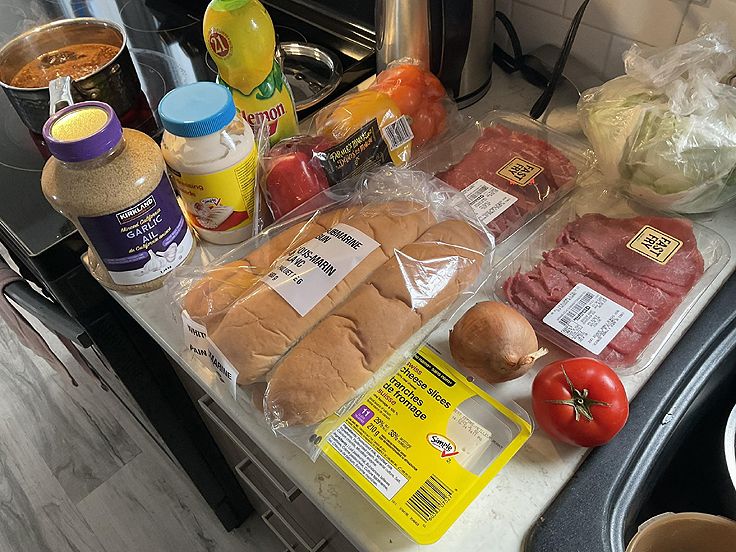 Sous-marin au bœuf de fondue