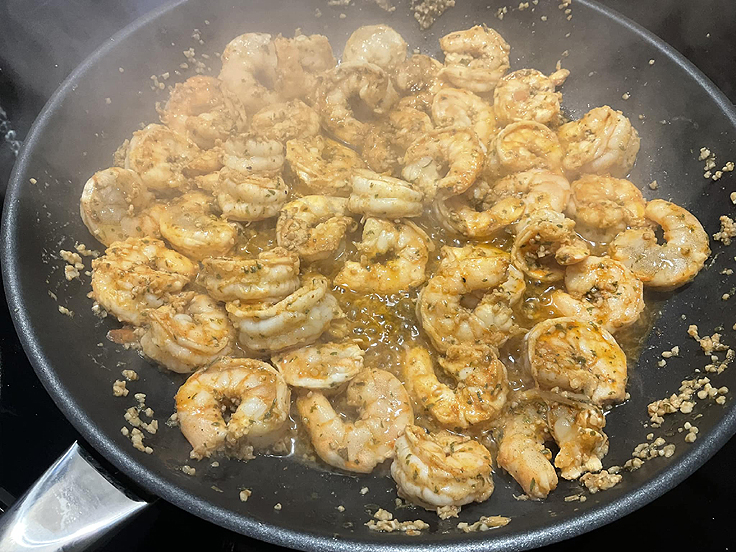Spaghetti aux crevettes