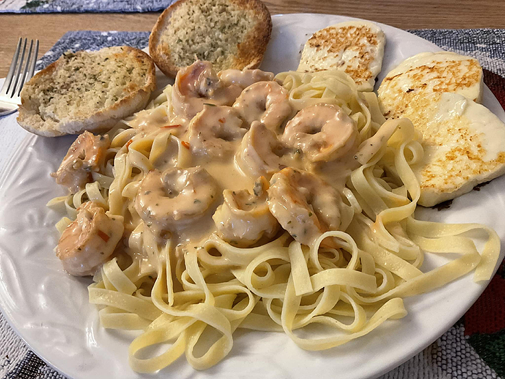Spaghetti aux crevettes