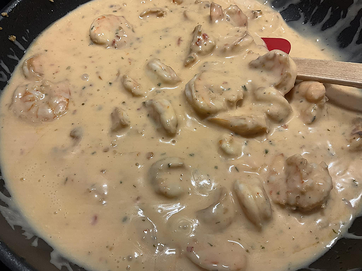 Spaghetti aux crevettes