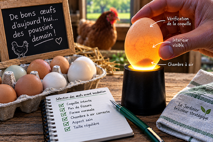 Choisir les bons oeufs pour l'incubation
