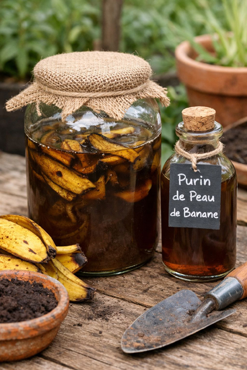 Purin de peaux de bananes