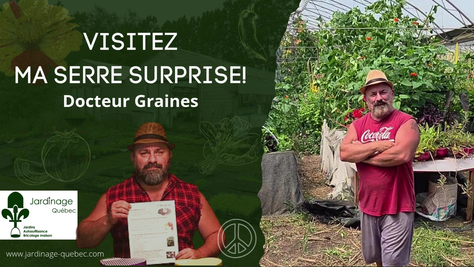 VISITE D'UNE SERRE ULTRA PRODUCTIVE : 160 TOMATES, CONCOMBRES, POIVRONS ET HARICOTS!